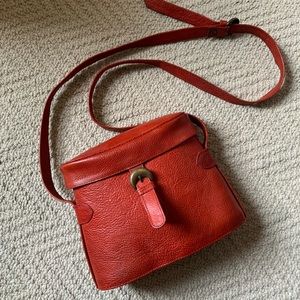 VTG Talbots Red Leather Bag